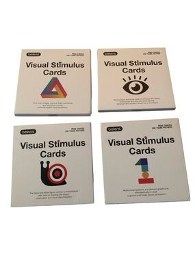 Lot Of 4 Beiens Visual‎ Stimulus Cards Black And White And Multicolored Cards